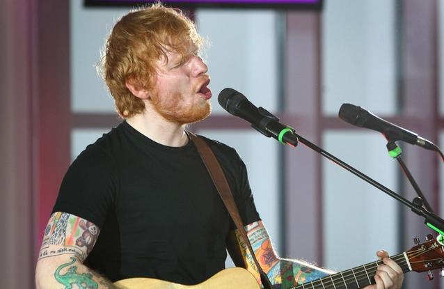 Ed Sheeran performed with a youth music group in Boston