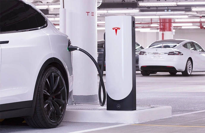 An electric vehicle charging station