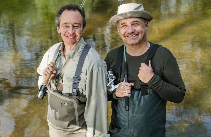 Paul Whitehouse and Bob Mortimer on Gone Fishing