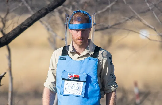 Prince Harry retraced his mother's famous landmine walk back in 2019