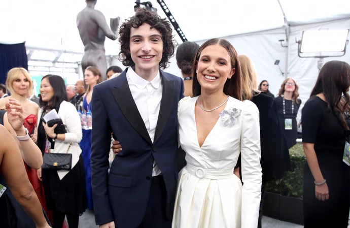 Finn Wolfhard and Millie Bobby Brown had an awkward kiss