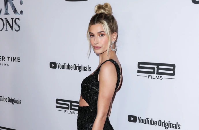 Hailey Bieber is all about peachy makeup this summer