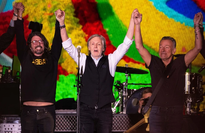 Sir Paul McCartney was joined at Glastonbury by Dave Grohl and Bruce Springsteen