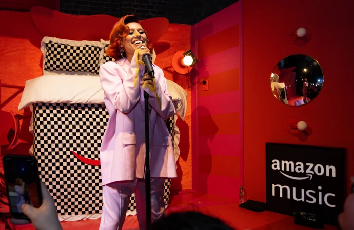 Raye performs at Amazon's Prime Day Dream House