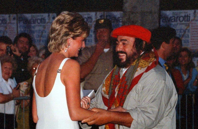 Princesa Diana y Luciano Pavarotti
