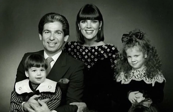 Robert Kardashian and Kris Jenner with their children