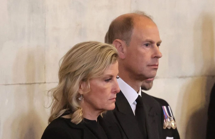 The Duke and Duchess of Edinburgh at Queen Elizabeth's vigil