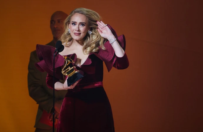 Adele dedicated her Grammy win to her son