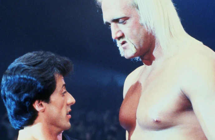 Hulk Hogan junto a Sylvester Stallone en 'Rocky III'