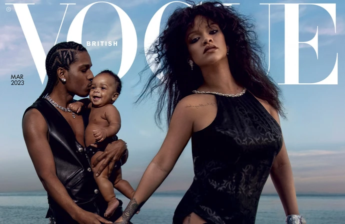 Rihanna covers British Vogue with ASAP Rocky and their son (photos by  Inez + Vinoodh)