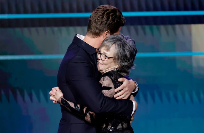 Andrew Garfield and Sally Field had shared a big hug on stage at the bash
