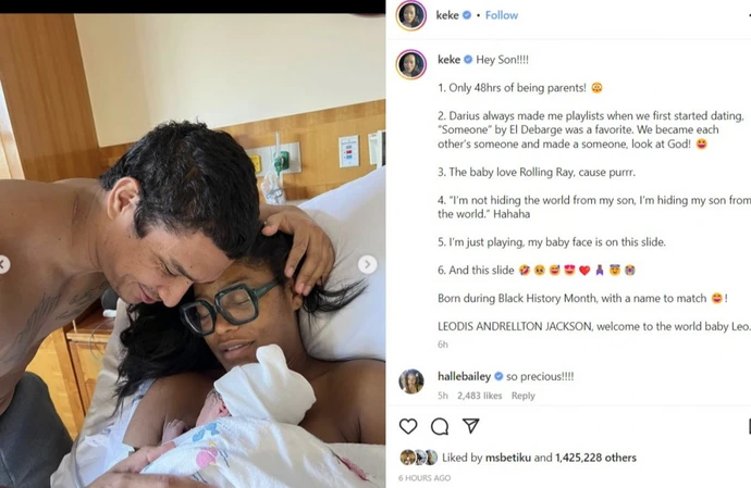 Keke Palmer has given birth - Instagram