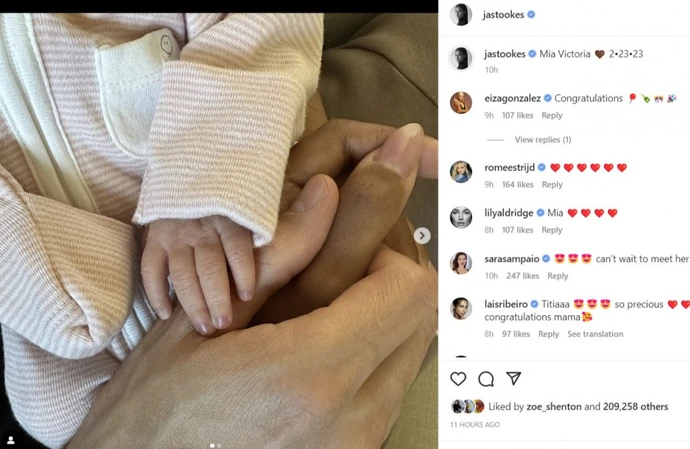 Former Victoria's Secret Angel Jasmine Tookes has given birth - Instagram