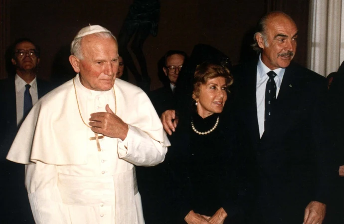 Sean Connery i Jan Paweł II