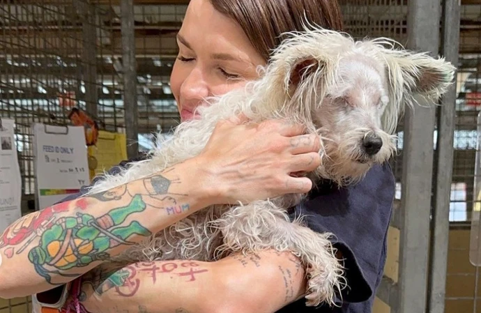 Ruby Rose has returned to social media after alarming fans over her mental health to plead for a dog to be adopted