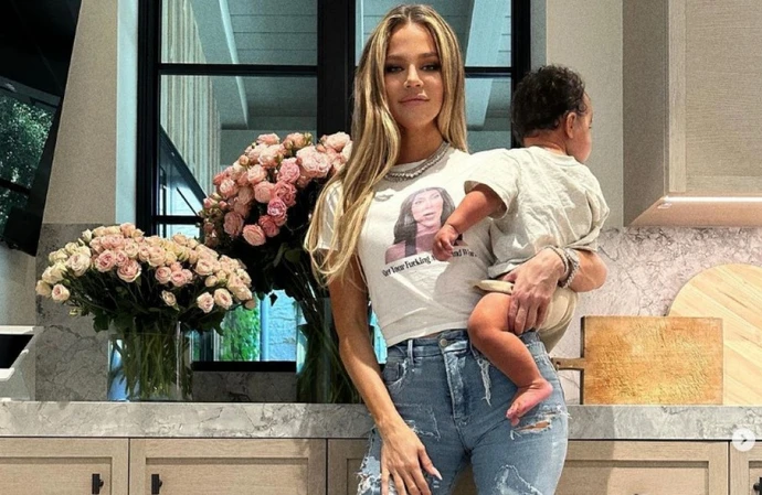 Khloe Kardashian shares a rare snap of her baby son