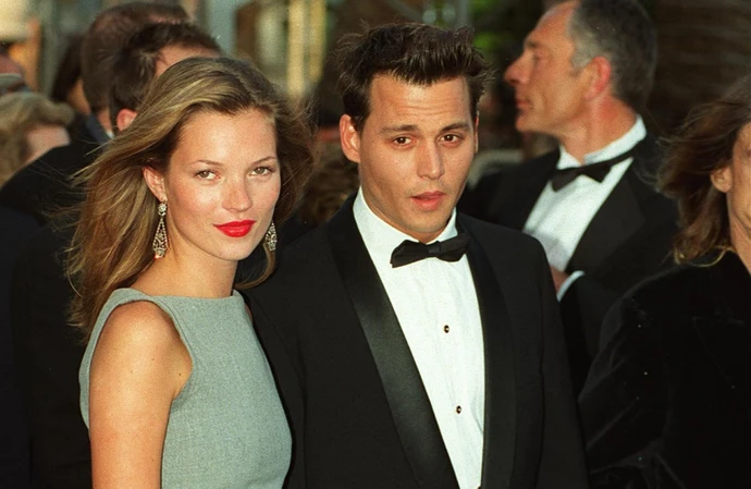 Kate Moss and Johnny Depp at the Cannes Film Festival in 1997