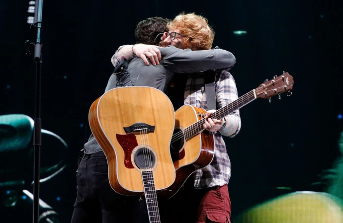Shawn Mendes and Ed Sheeran reunited onstage for the former's first performance in more than a year
