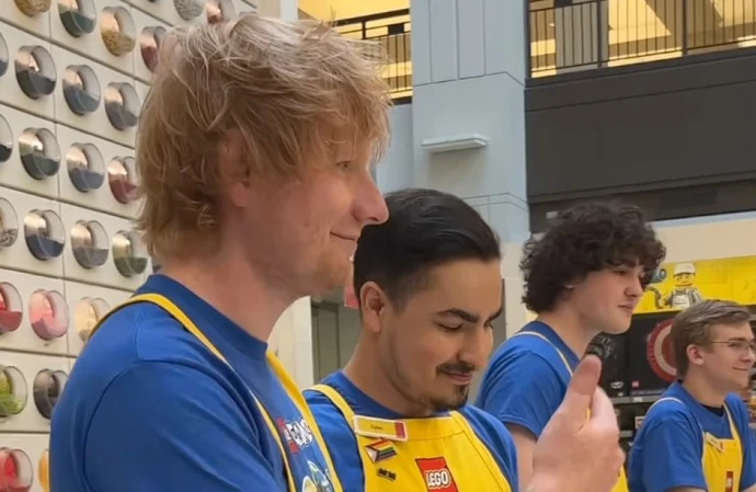 Ed Sheeran worked a shift at a LEGO store