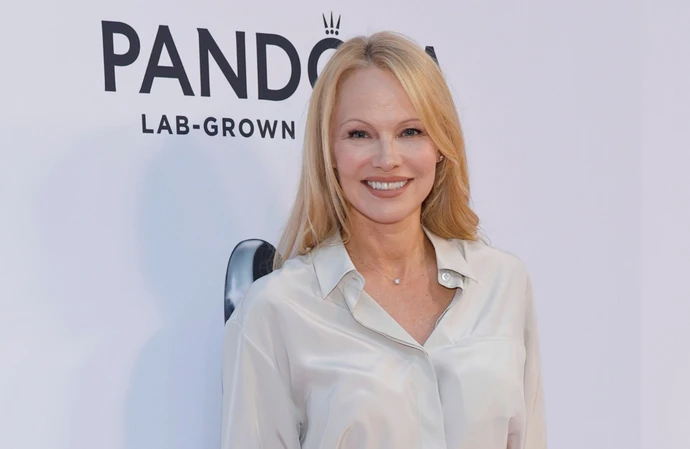 Pamela Anderson has opted to go make-up free