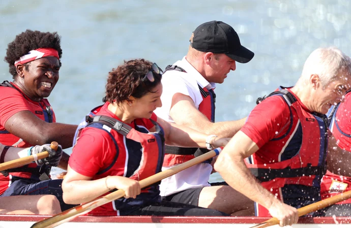Prince William was 'terrified' during a dragon boat race but 'didn’t miss a stroke'