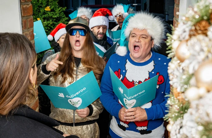 Honey G and Shaun Williamson with the Not So Silent Choir