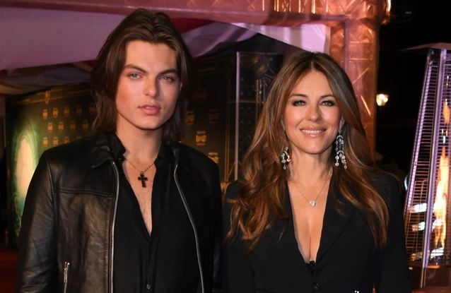 Elizabeth Hurley felt safe having her son with her filming the X-rated scenes