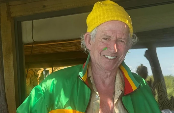 Keith Richards has been celebrating his 80th birthday and Christmas on safari in South Africa