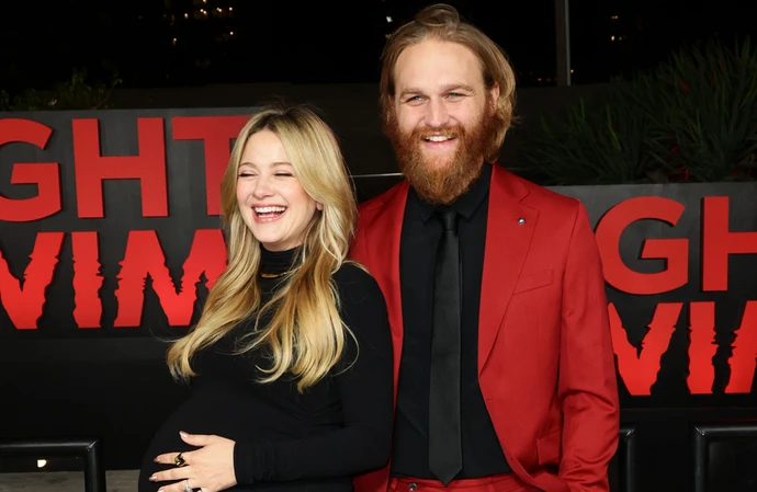 Meredith Hagner and Wyatt Russell at the Night Swim premiere