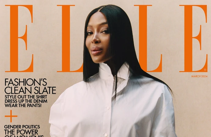 Naomi Campbell covers ELLE. Photo by Quil Lemons