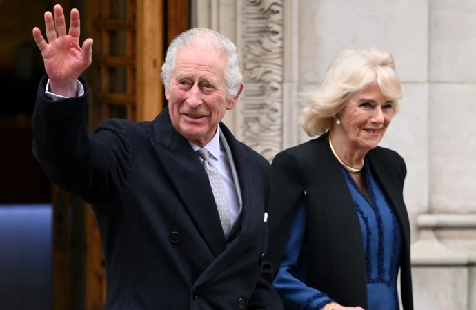 King Charles has been seen for the first time since his prostate operation – waving to fans as he walked to church