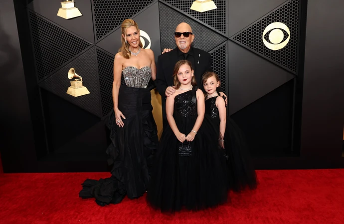 Billy Joel with his family at the Grammy Awards