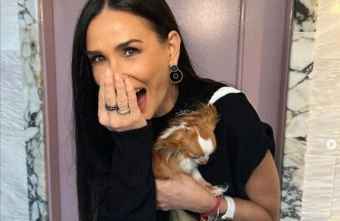 Demi Moore and Pilaf (c) Instagram