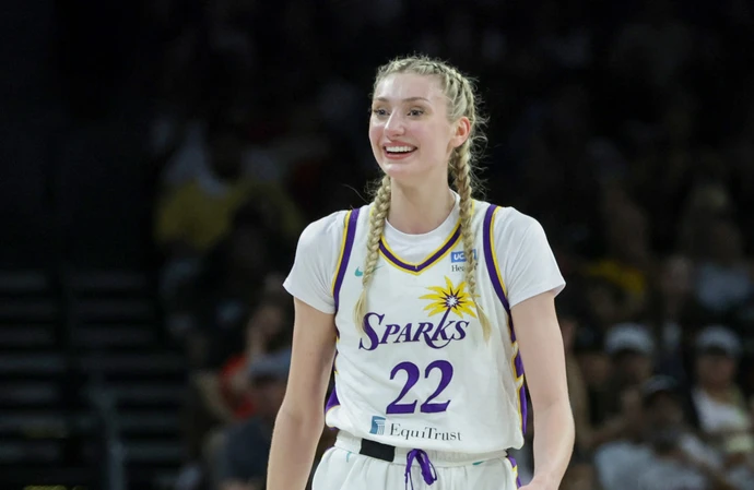 Cameron Brink nearly always wears her hair in braids for a basketball match