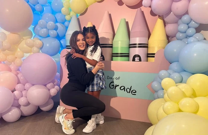 Khloe Kardashian is having a hard time processing her daughter True being in first grade