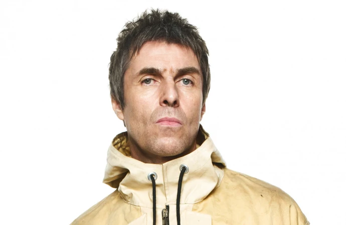 Liam Gallagher modelling for Stone Island