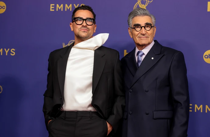 Dan and Eugene Levy at the Emmy Awards