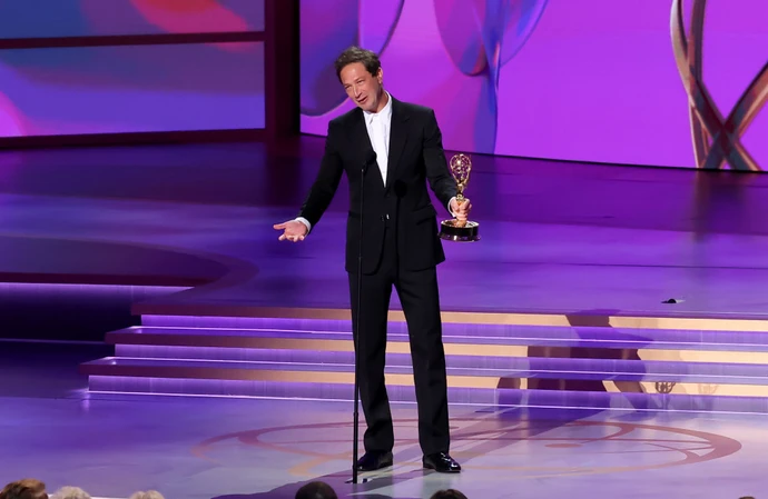 Ebon Moss-Bachrach showed off his clean-shaven look at the Emmy Awards