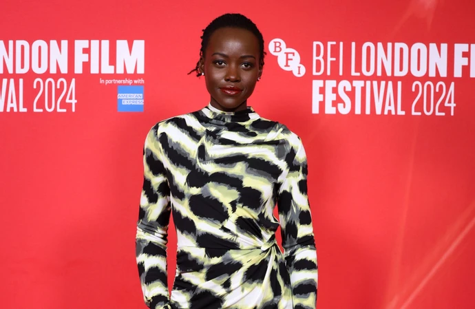 Lupita Nyong'o speaking at the BFI London Film Festival