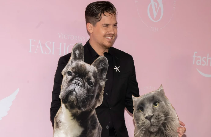 Dylan Sprouse took cutouts of his pets to cheer wife Barbara Palvin