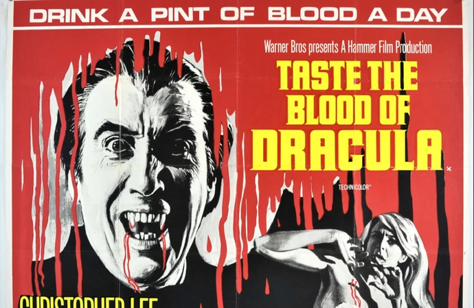 Posters from Sir Christopher Lee's Dracula films are up for auction