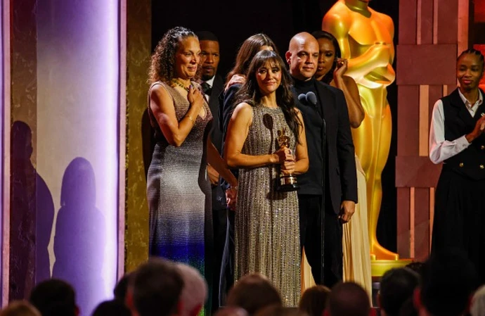 Rashida Jones and her family at the ceremony