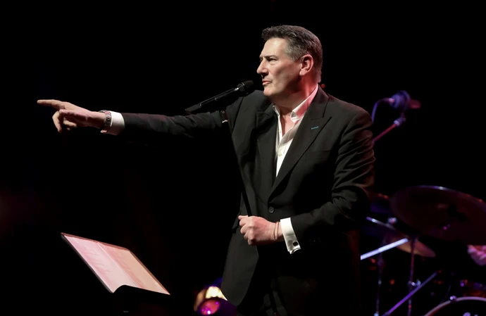 Tony Hadley performing at the London Palladium