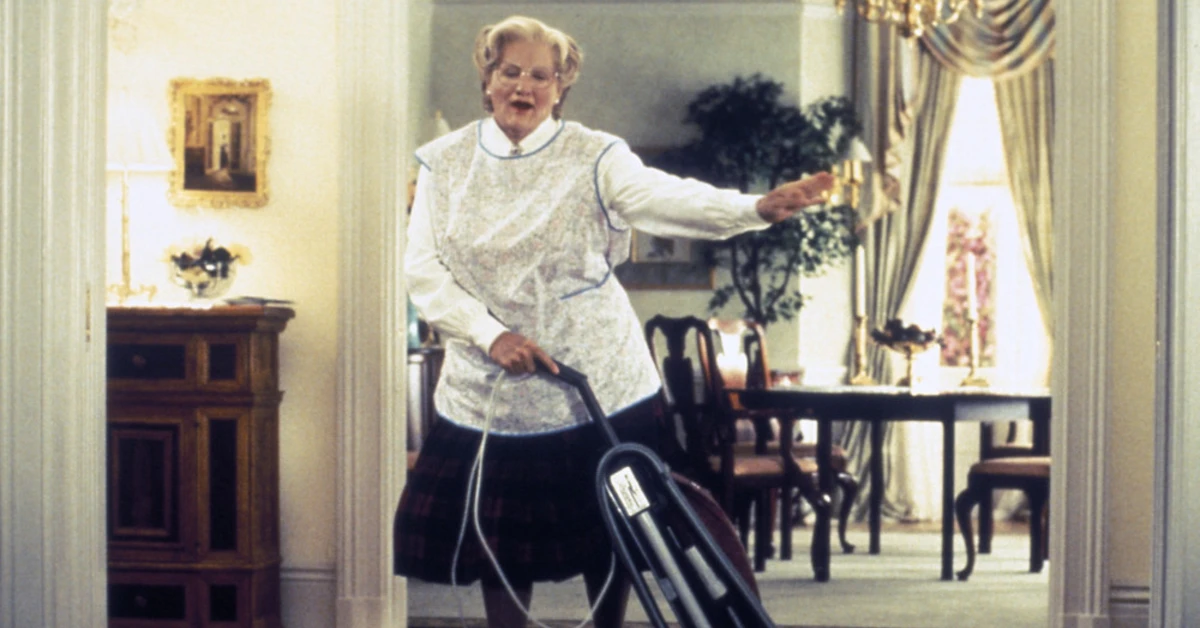 Robin Williams Bawa Karakter Mrs Doubtfire ke Jalanan, Bikin Orang Tak Sadar