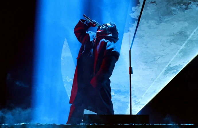 The Weeknd performs at the Grammy Awards