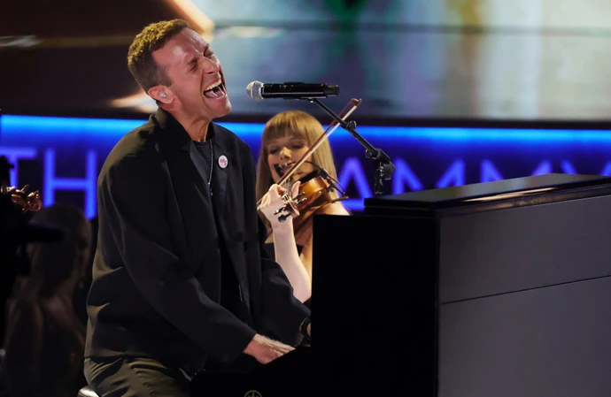 Chris Martin performs during the Grammy's In Memoriam