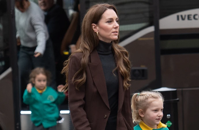 Catherine, Princess of Wales arrived at the National Portrait Gallery by coach