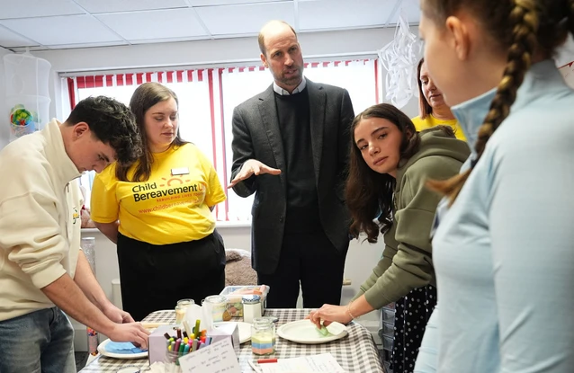Prince William visits Child Bereavement UK
