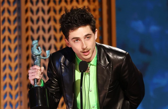 Timothee Chalamet's mother reminded him to do his chores after he won a SAG Award