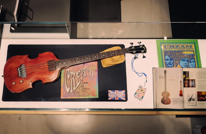 Jack Bruce's Gibson EB-1 Violin Bass guitar at Gibson Garage in London